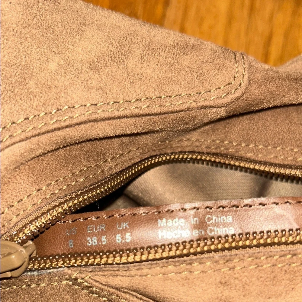 ALDO Taupe Faux Suede Over the Knee Boots Women’s Size 8